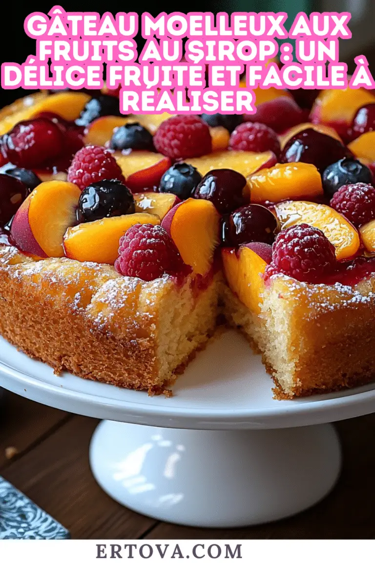 Gâteau Moelleux aux Fruits au Sirop : Un Délice Fruité et Facile à Réaliser
