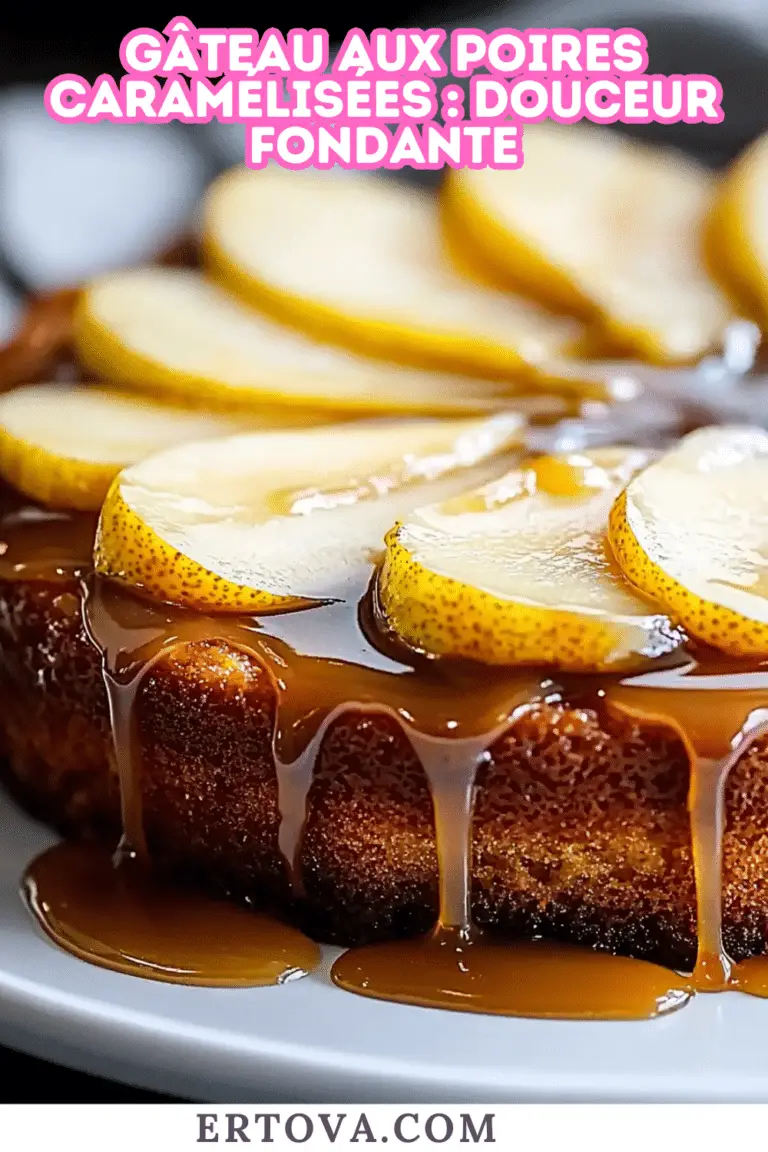 Gâteau aux Poires Caramélisées : Fondant et Gourmandise