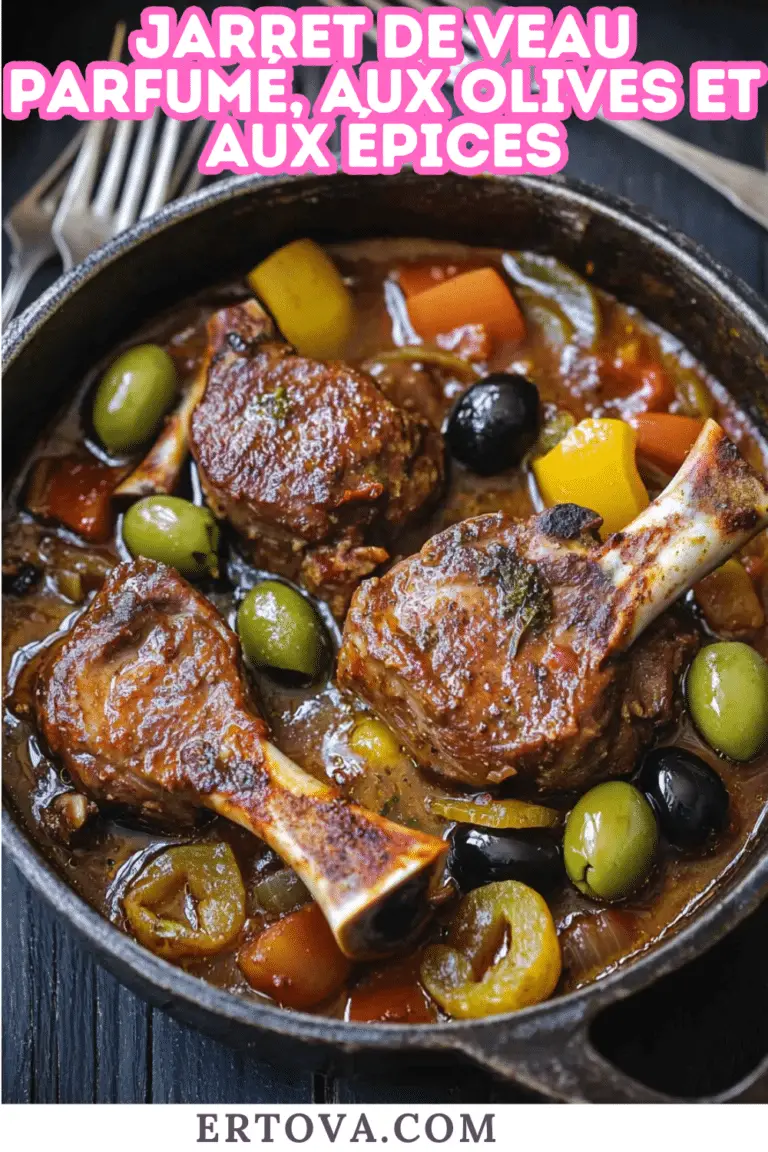 Jarret de Veau Parfumé, aux Olives et aux Épices : Un Voyage Culinaire en Méditerranée