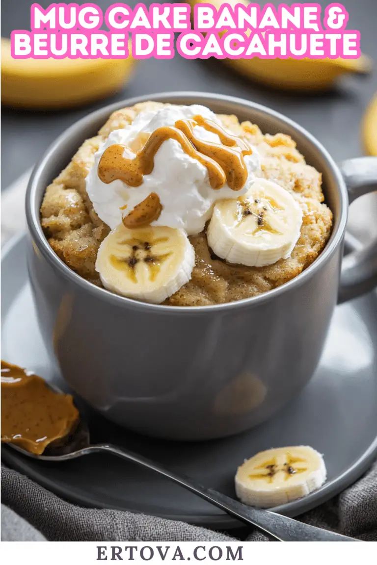 Mug Cake Banane & Beurre de Cacahuète : Un Goûter Express et Gourmand