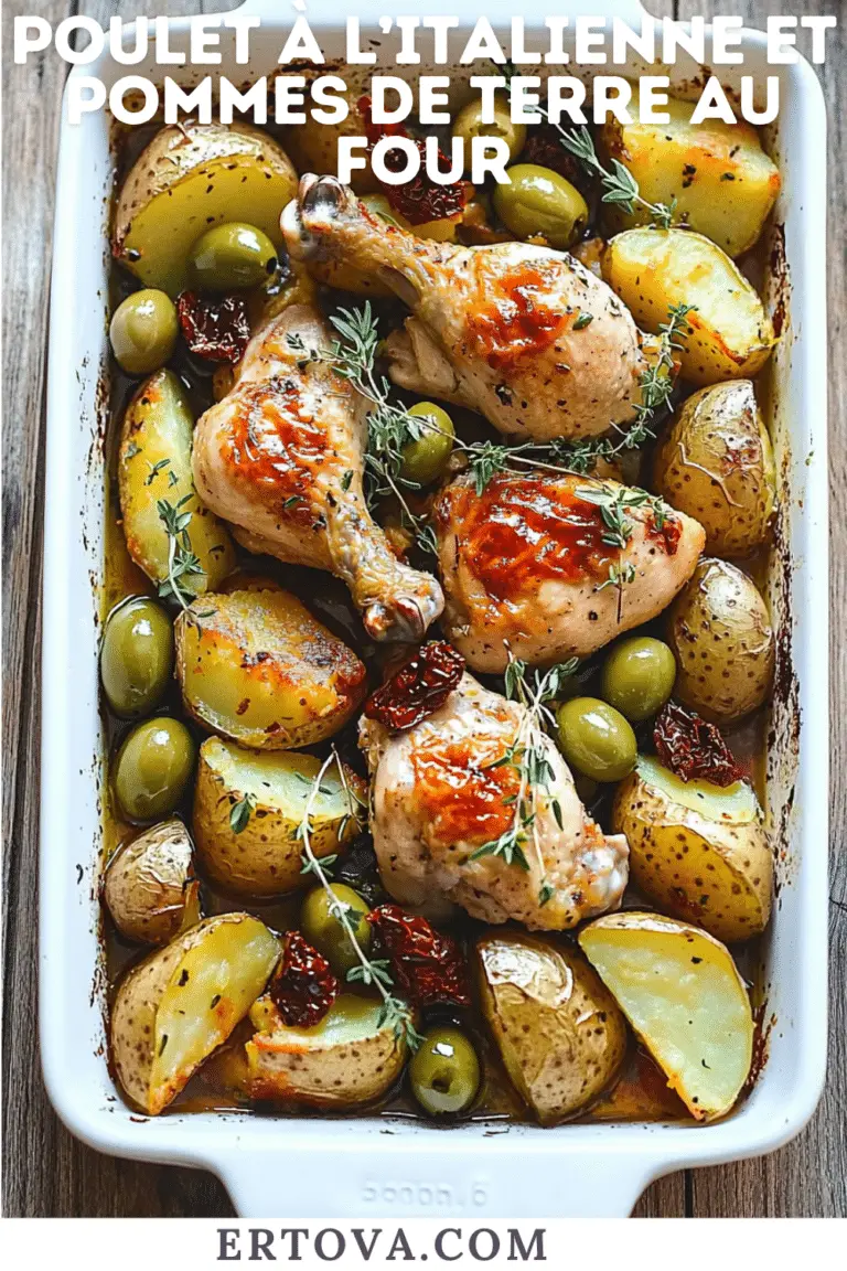 Poulet à l’Italienne et Pommes de Terre au Four : Un Plat Ensoleillé et Savoureux
