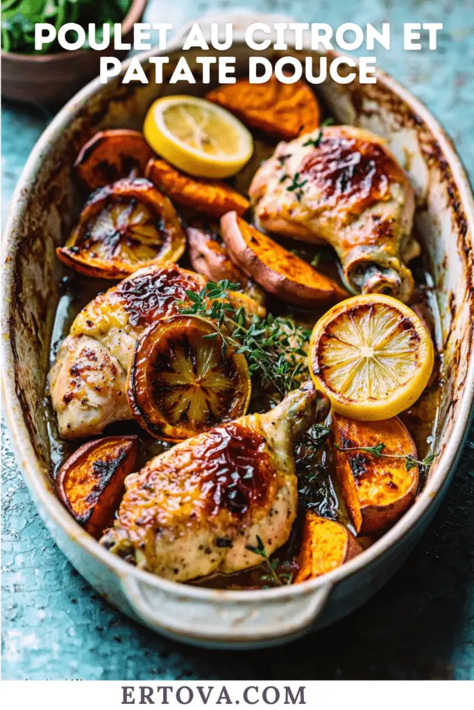 Poulet au Citron et Patate Douce : Un Plat Complet et Savoureux