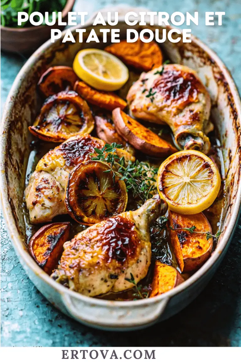 Poulet au Citron et Patate Douce : Un Plat Complet et Savoureux
