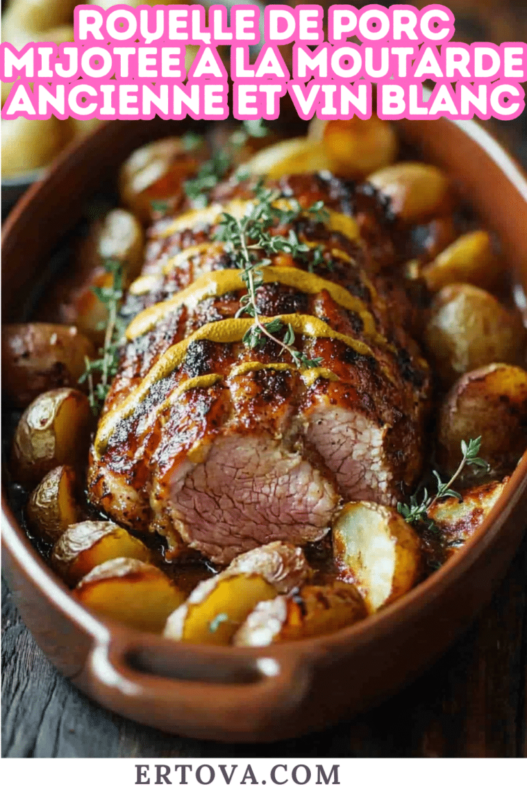 Rouelle de Porc Mijotée à la Moutarde Ancienne et Vin Blanc : Un Plat Savoureux et Facile