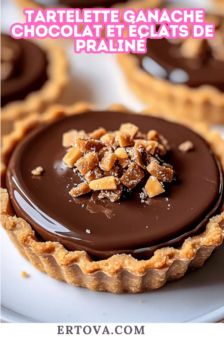 Tartelettes Ganache Chocolat et Éclats de Praliné : Un Délice Croquant et Fondant