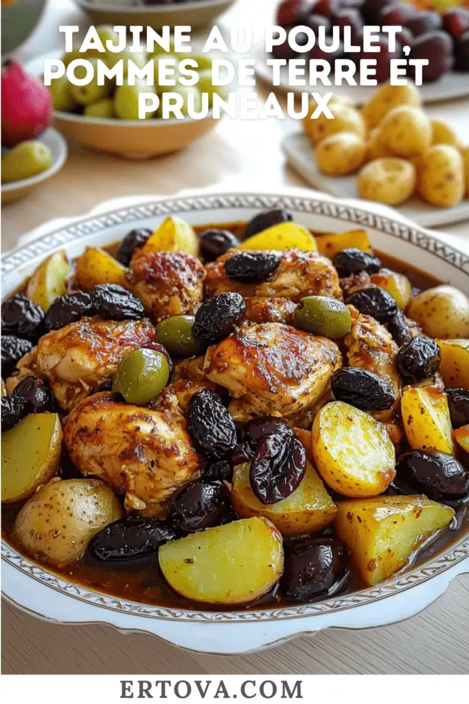 Tajine au Poulet, Pommes de Terre et Pruneaux : Un Classique Marocain Revisité