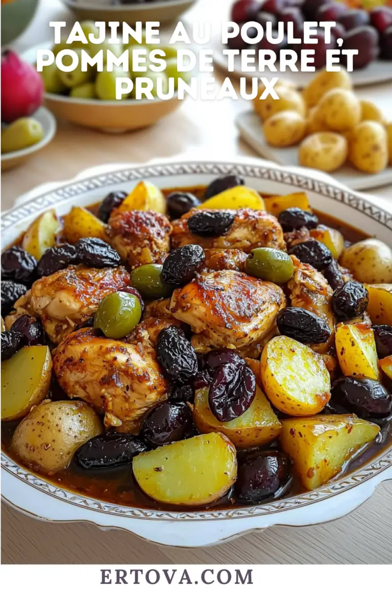 Tajine au Poulet, Pommes de Terre et Pruneaux : Un Classique Marocain Revisité