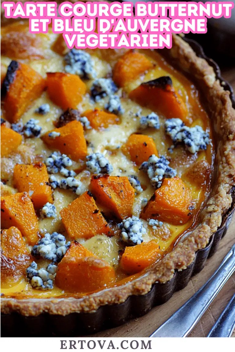 Tarte Butternut et Bleu d’Auvergne : Un Mariage Automnal et Végétarien