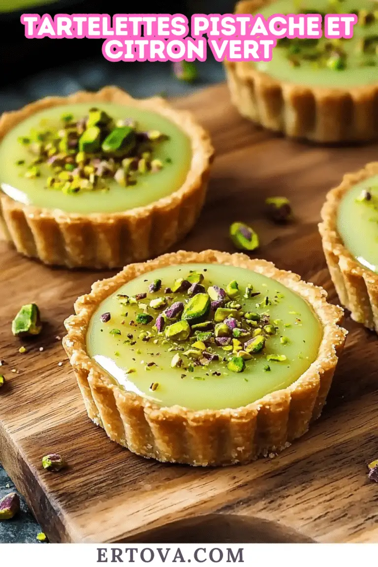 Tartelettes Pistache et Citron Vert : Un Duo de Saveurs Acidulées