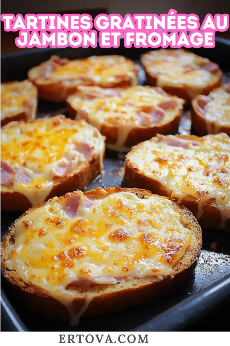Tartines Gratinées au Jambon et Fromage : Un Classique Simple et Gourmand