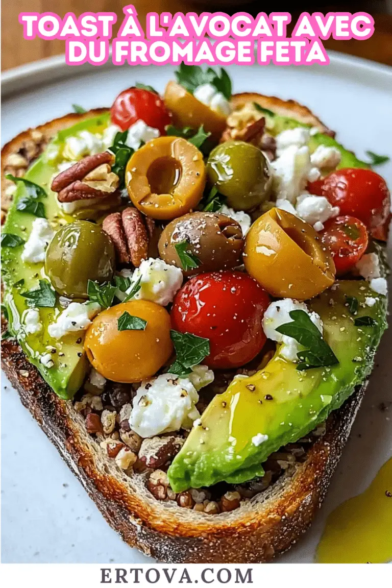 Toast à l’Avocat et Feta : Un Petit-Déjeuner Savoureux et Raffiné