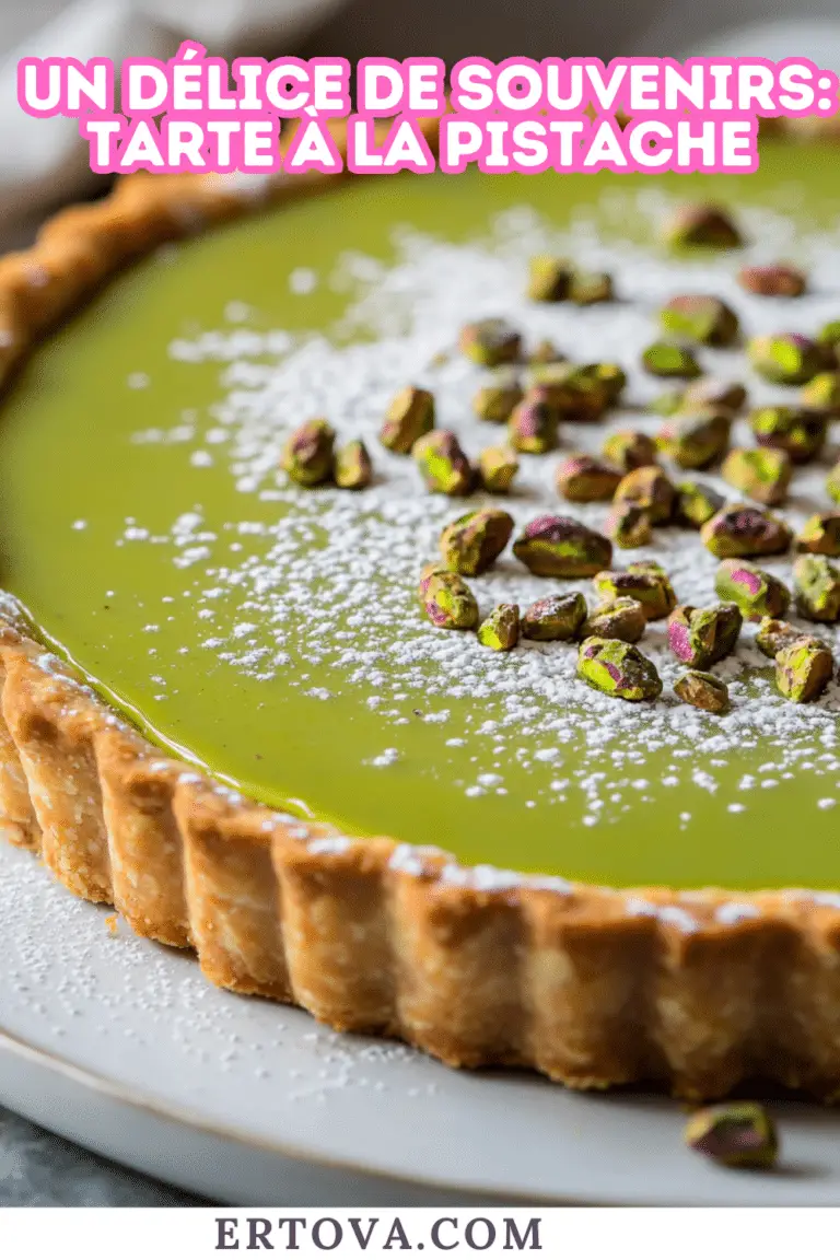 Tarte à la Pistache : Un Délice de Souvenirs