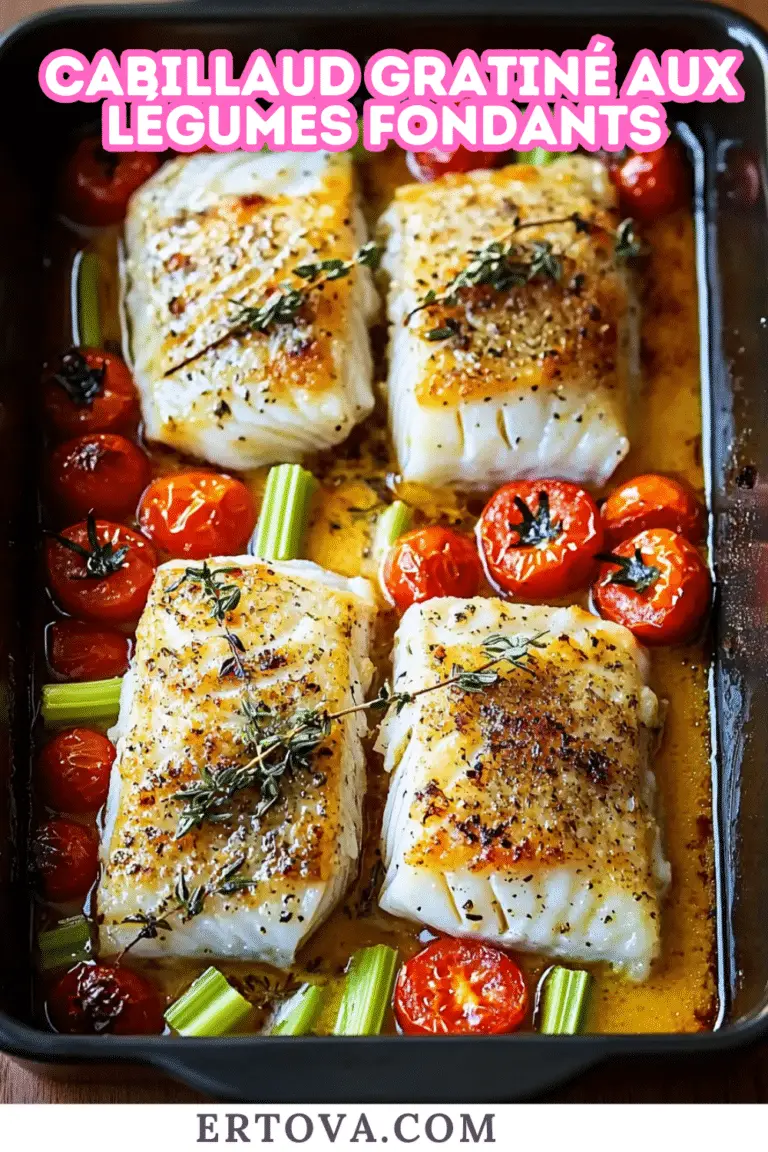 Cabillaud Gratiné aux Légumes Fondants : Un Délice Léger et Crémeux !