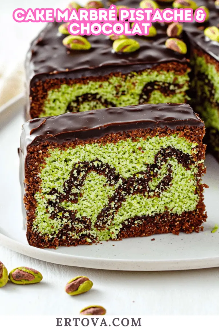 Cake Marbré Pistache & Chocolat : Un Duo Gourmand et Élégant