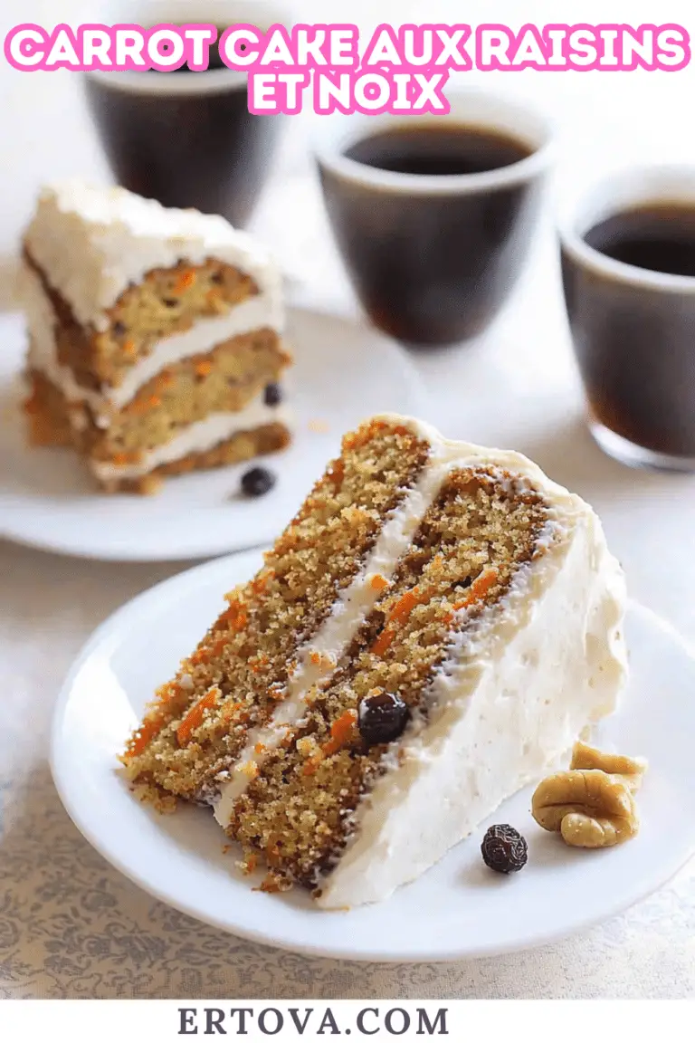 Carrot cake aux raisins et noix