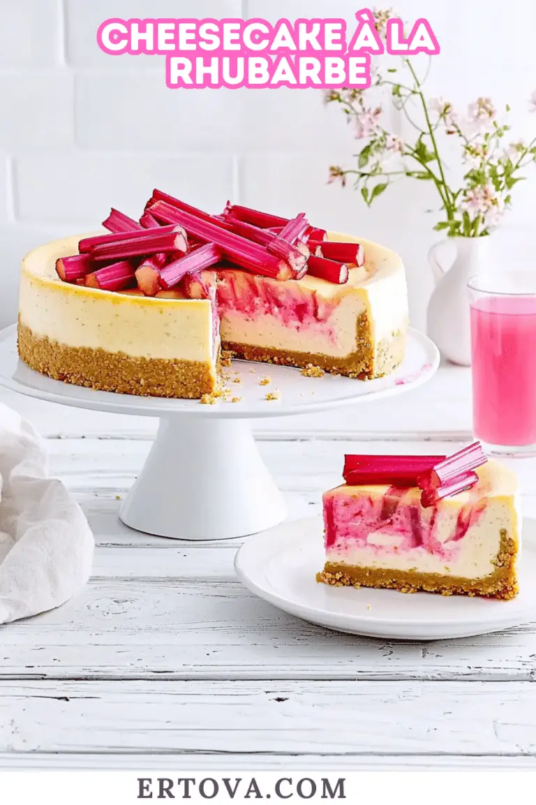 Cheesecake à la rhubarbe