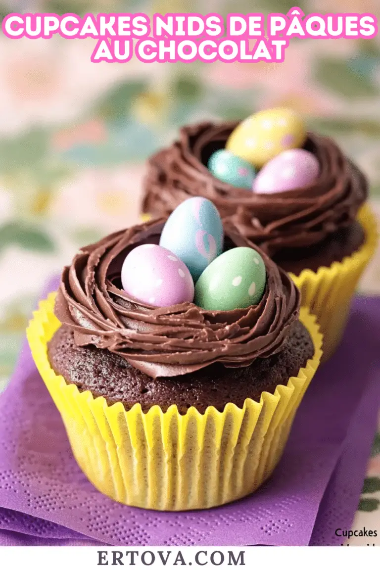 Cupcakes nids de Pâques au chocolat