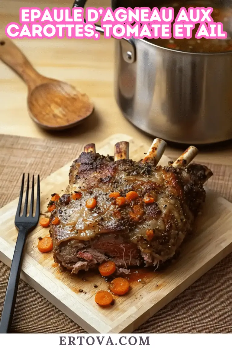 Épaule d’Agneau aux Carottes, Tomate et Ail : Fondante et Parfumée, un Classique Réconfortant !