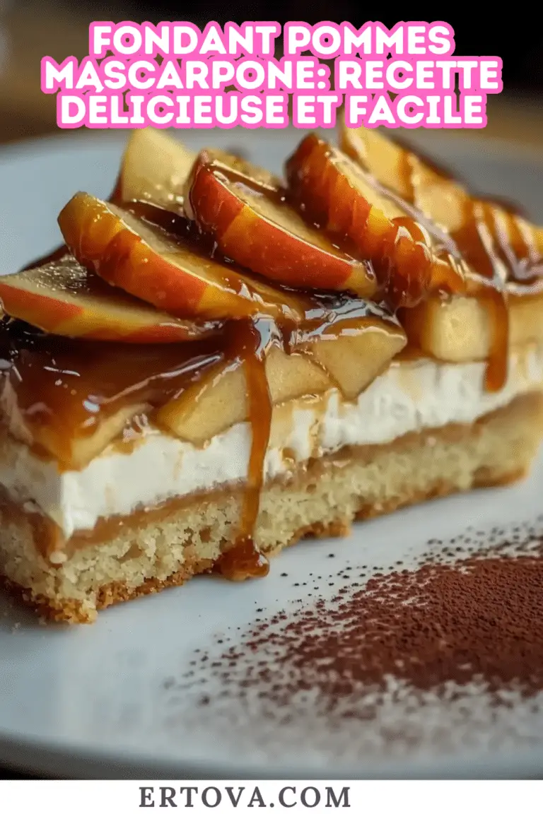 Fondant Pommes Mascarpone: Recette Délicieuse et Facile
