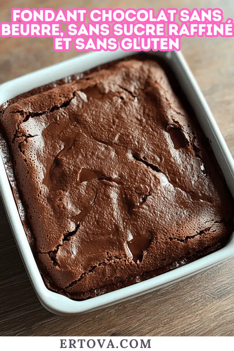 Fondant Chocolat Sans Beurre, Sans Sucre Raffiné et Sans Gluten : Un Délice Léger et Gourmand