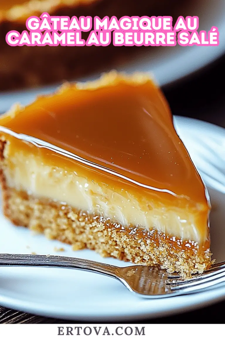 Gâteau Magique au Caramel au Beurre Salé