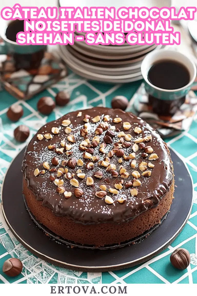Gâteau italien chocolat noisettes de Donal Skehan – sans gluten
