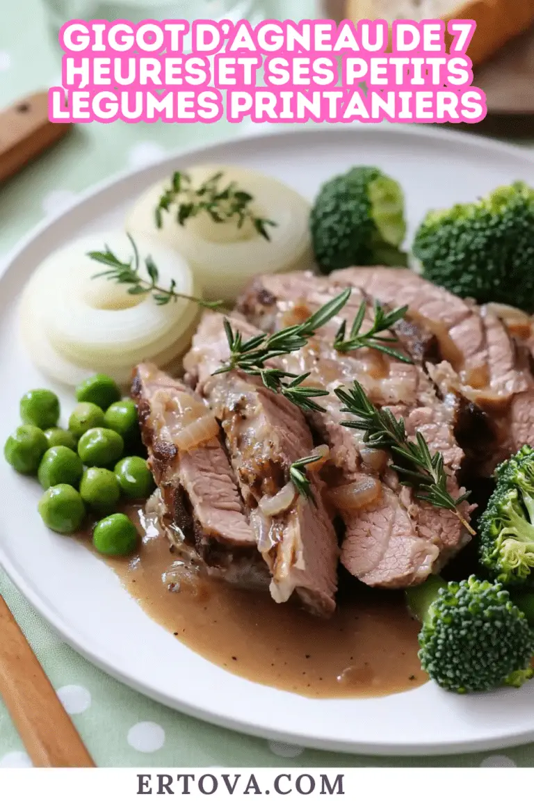 Gigot d’Agneau de 7 Heures et Ses Petits Légumes Printaniers : Fondant, Parfumé et Inoubliable !