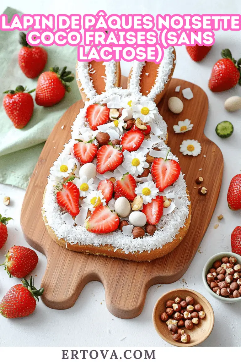 Lapin de Pâques noisette coco fraises (sans lactose)