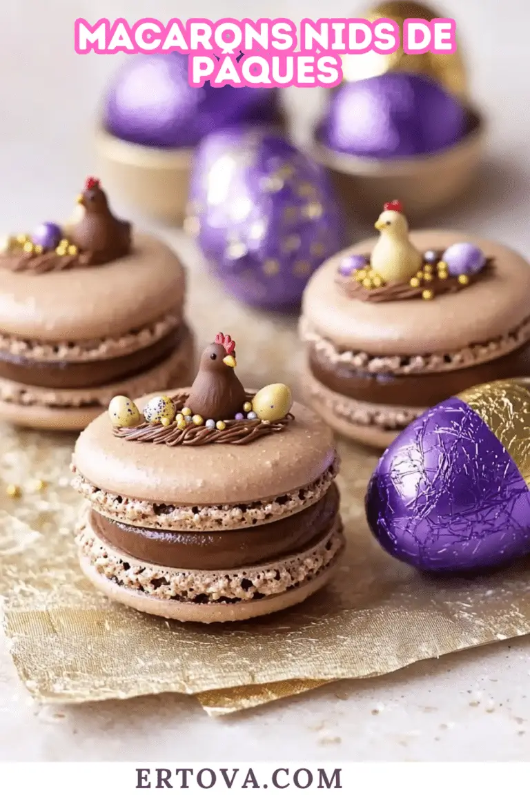Macarons nids de Pâques