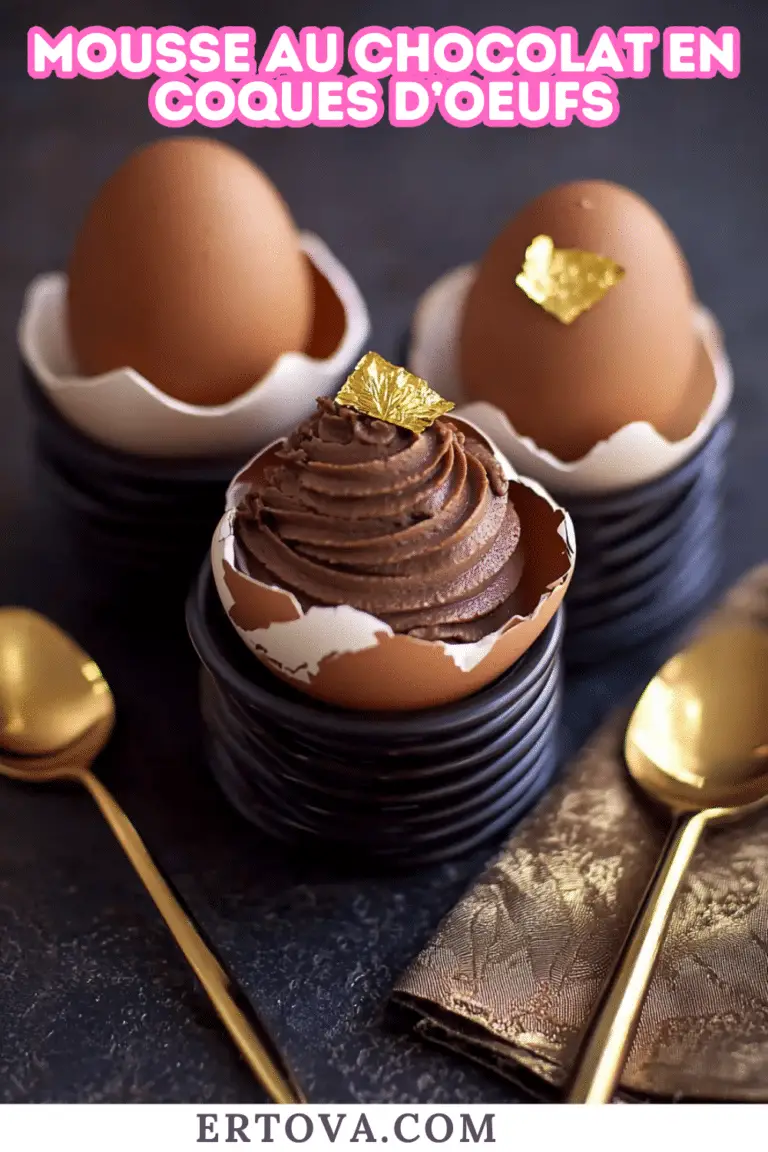 Mousse au chocolat en coques d’oeufs