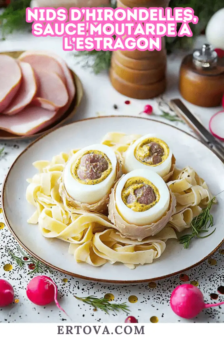 Nids d’Hirondelles, Sauce Moutarde à l’Estragon : Des Nids de Pâques Salés Originaux