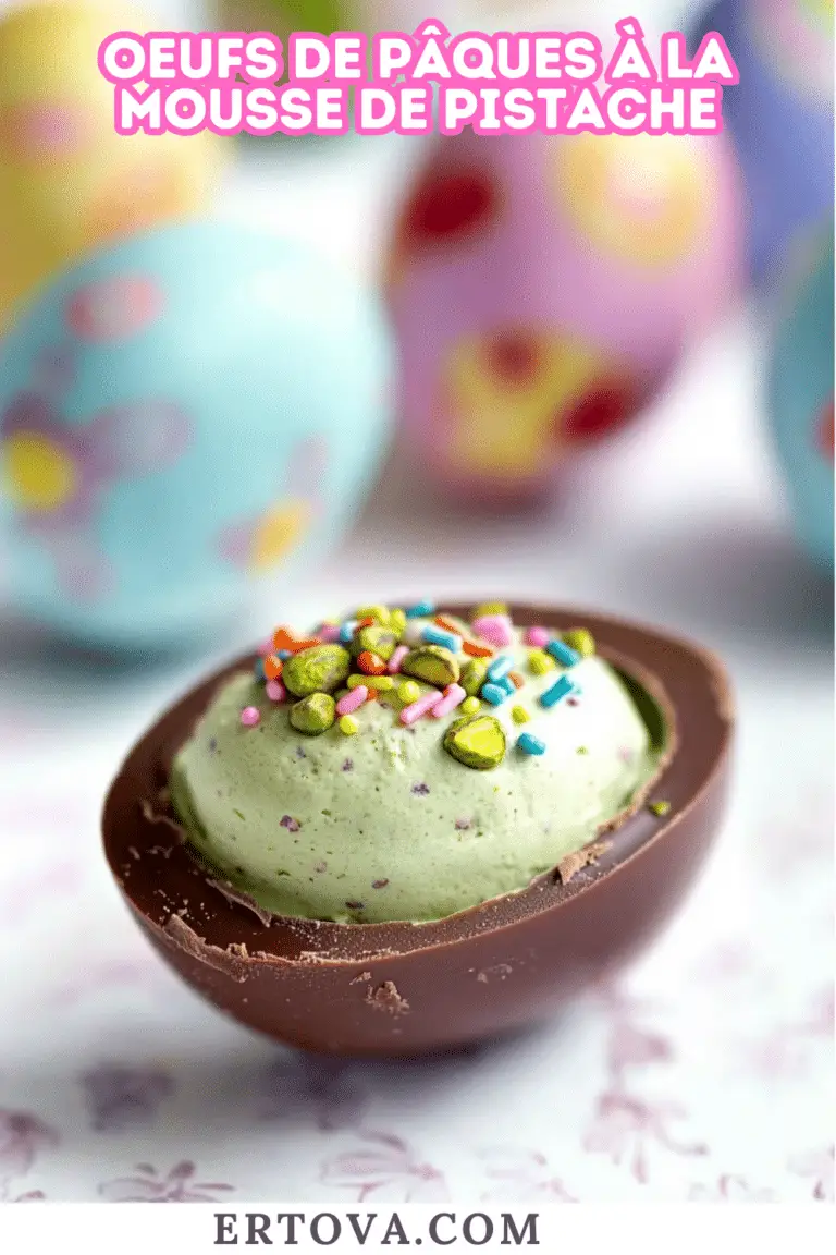 Oeufs de Pâques à la mousse de pistache
