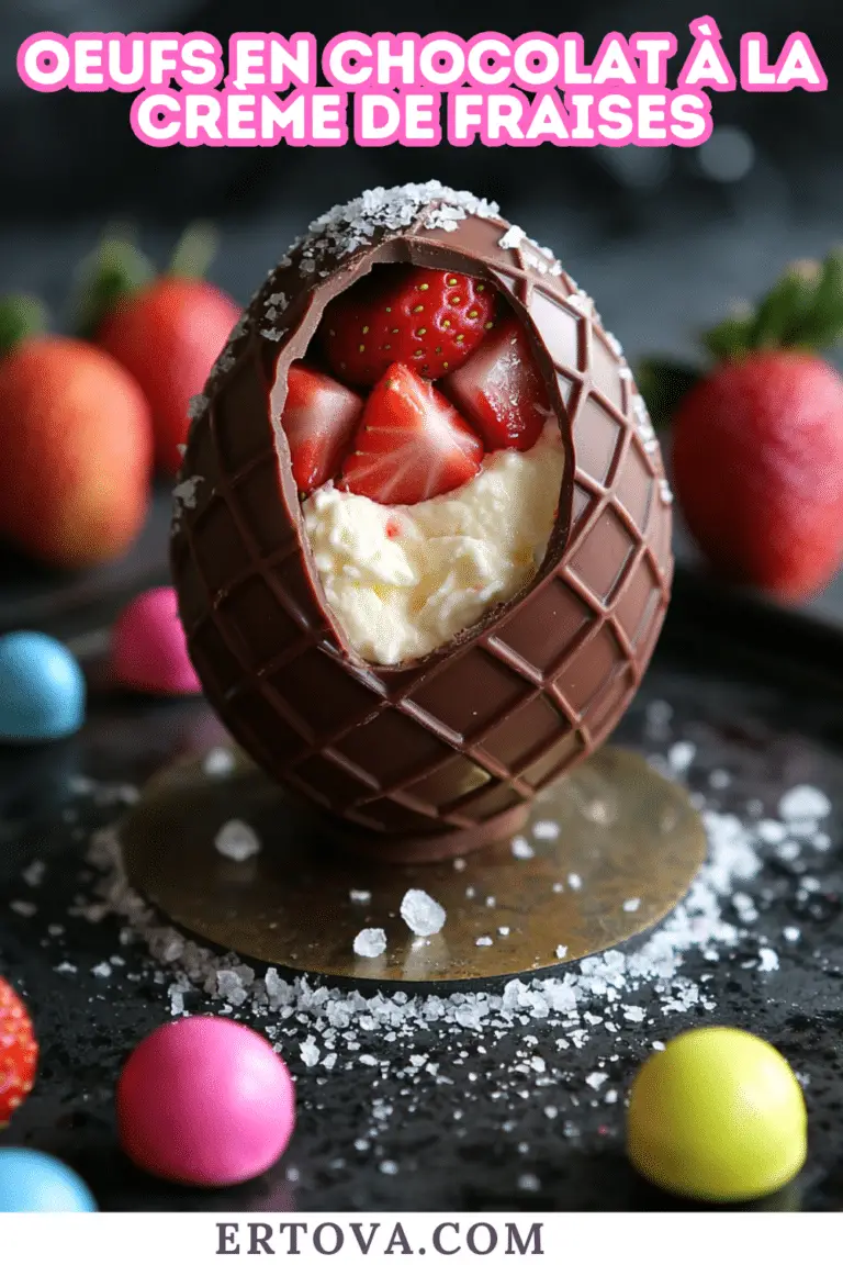 Oeufs en chocolat à la crème de fraises