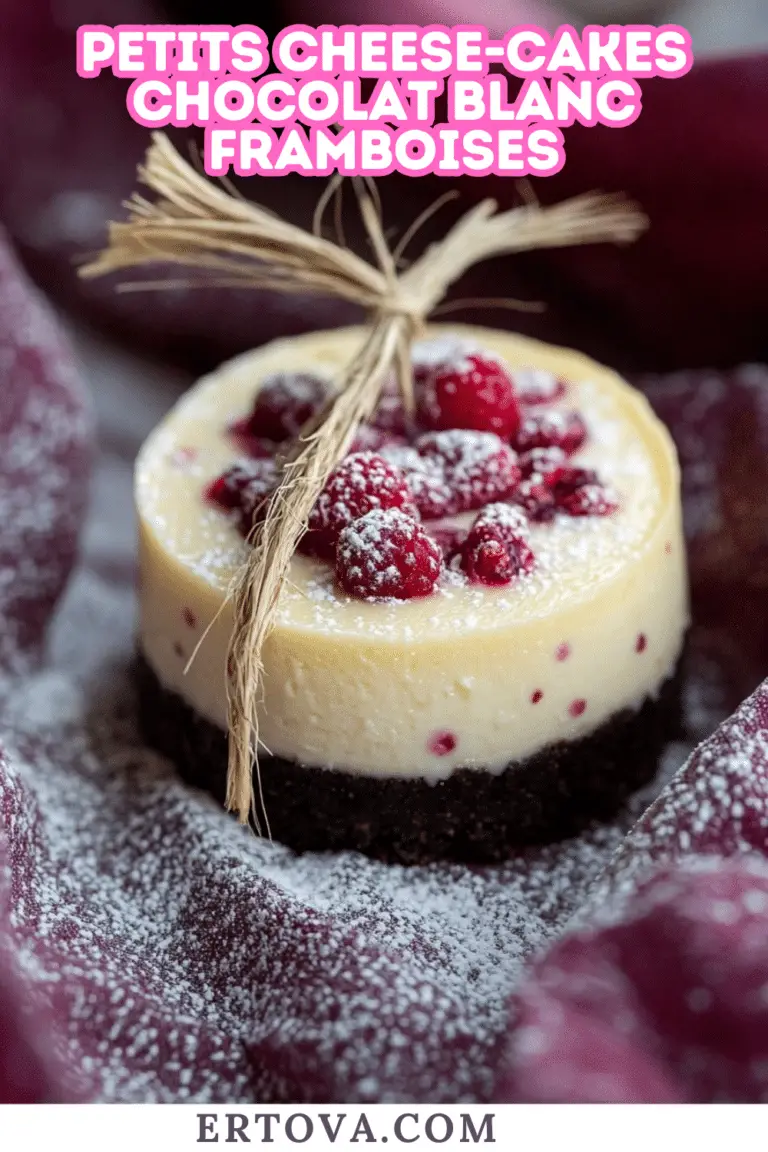 Petits cheese-cakes chocolat blanc framboises