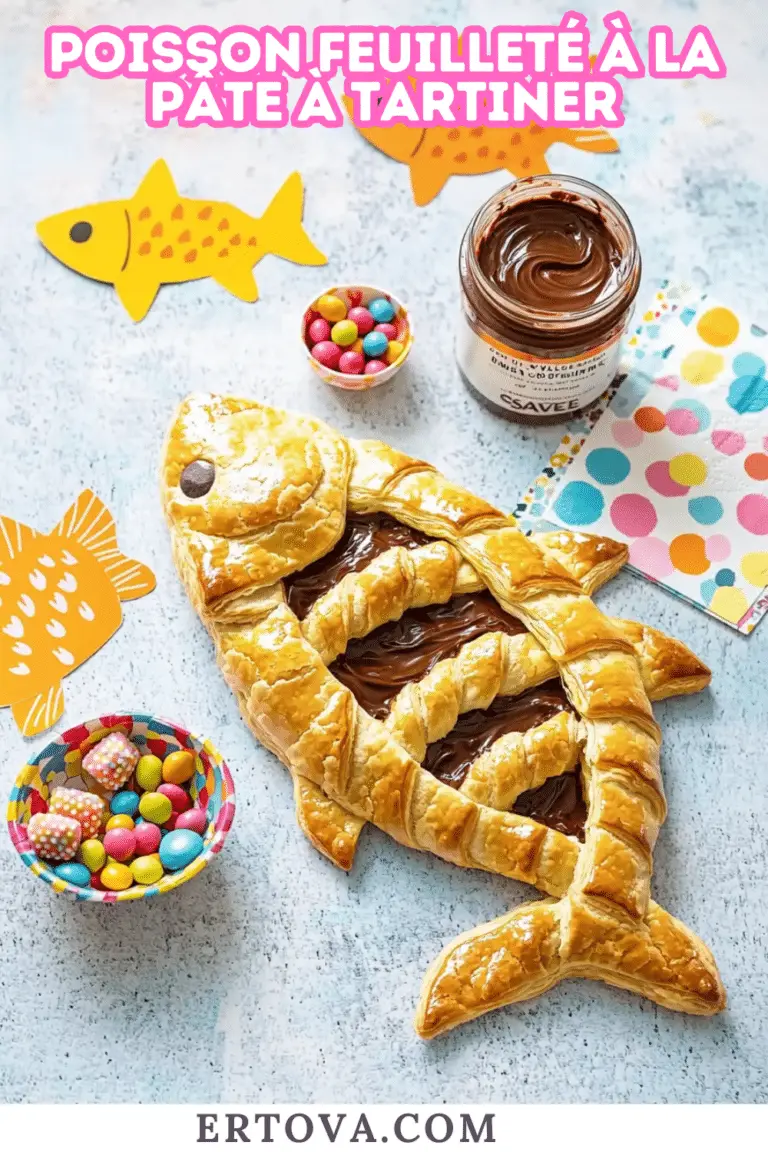 Poisson feuilleté à la pâte à tartiner