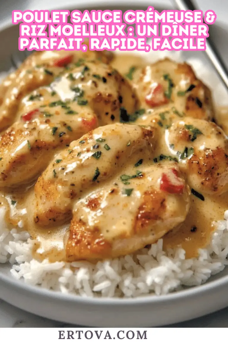 Poulet Sauce Crémeuse & Riz Moelleux : Un Dîner Parfait, Rapide, Facile et Tellement Bon !