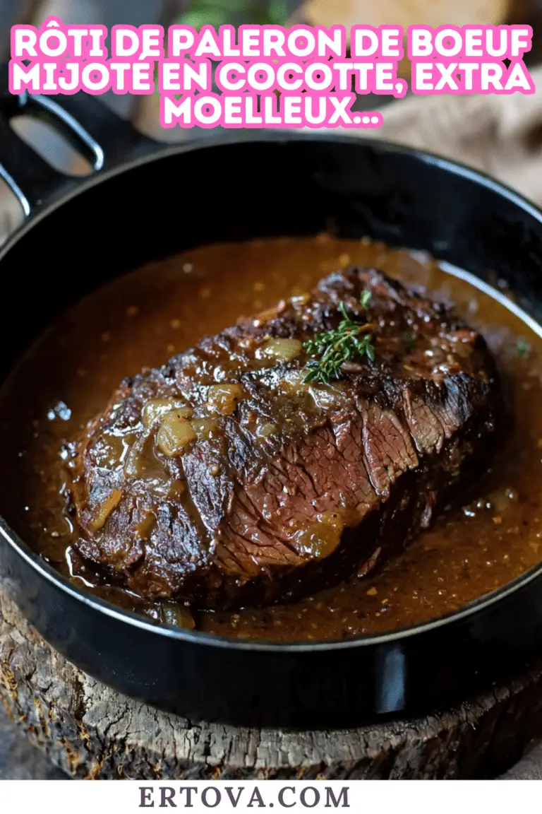 Rôti de Paleron de Bœuf Mijoté en Cocotte : Un Délice Fondant et Parfumé