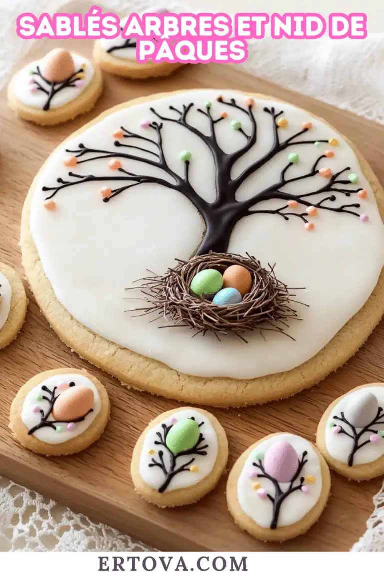 Sablés arbres et nid de Pâques
