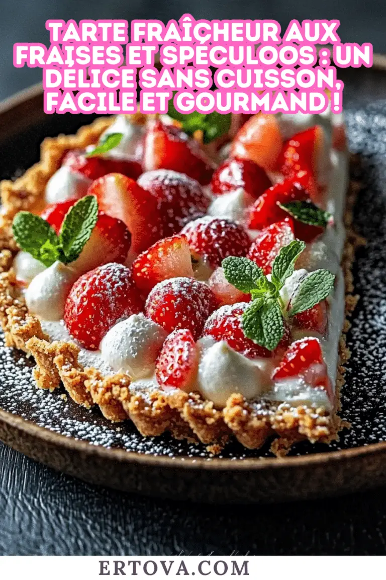 Tarte Fraîcheur aux Fraises et Spéculoos : Un Délice Sans Cuisson, Facile et Gourmand !