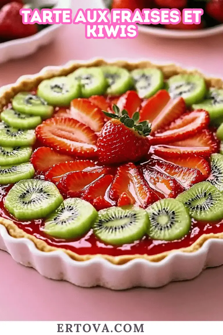 Tarte aux fraises et kiwis
