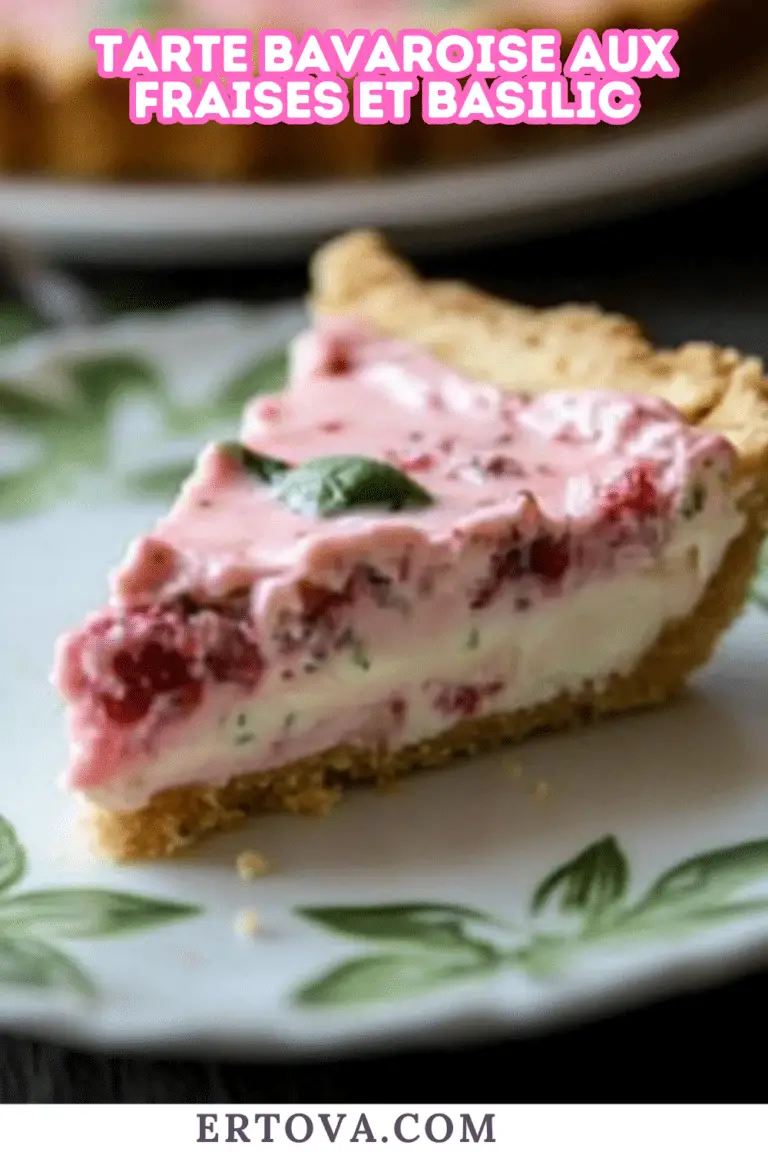 Tarte bavaroise aux fraises et basilic