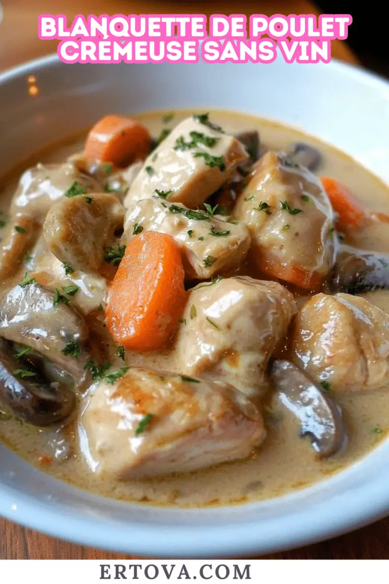 Blanquette de poulet crémeuse sans vin