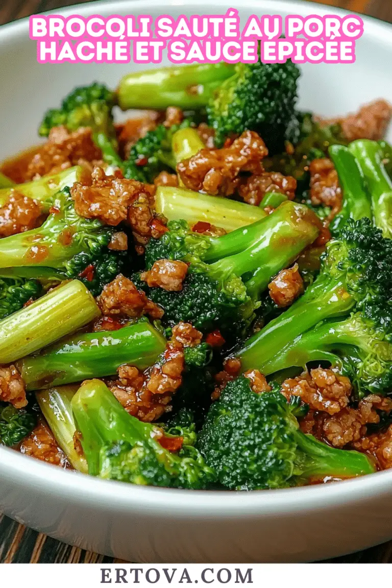 Brocoli Sauté au Porc Haché et Sauce Épicée