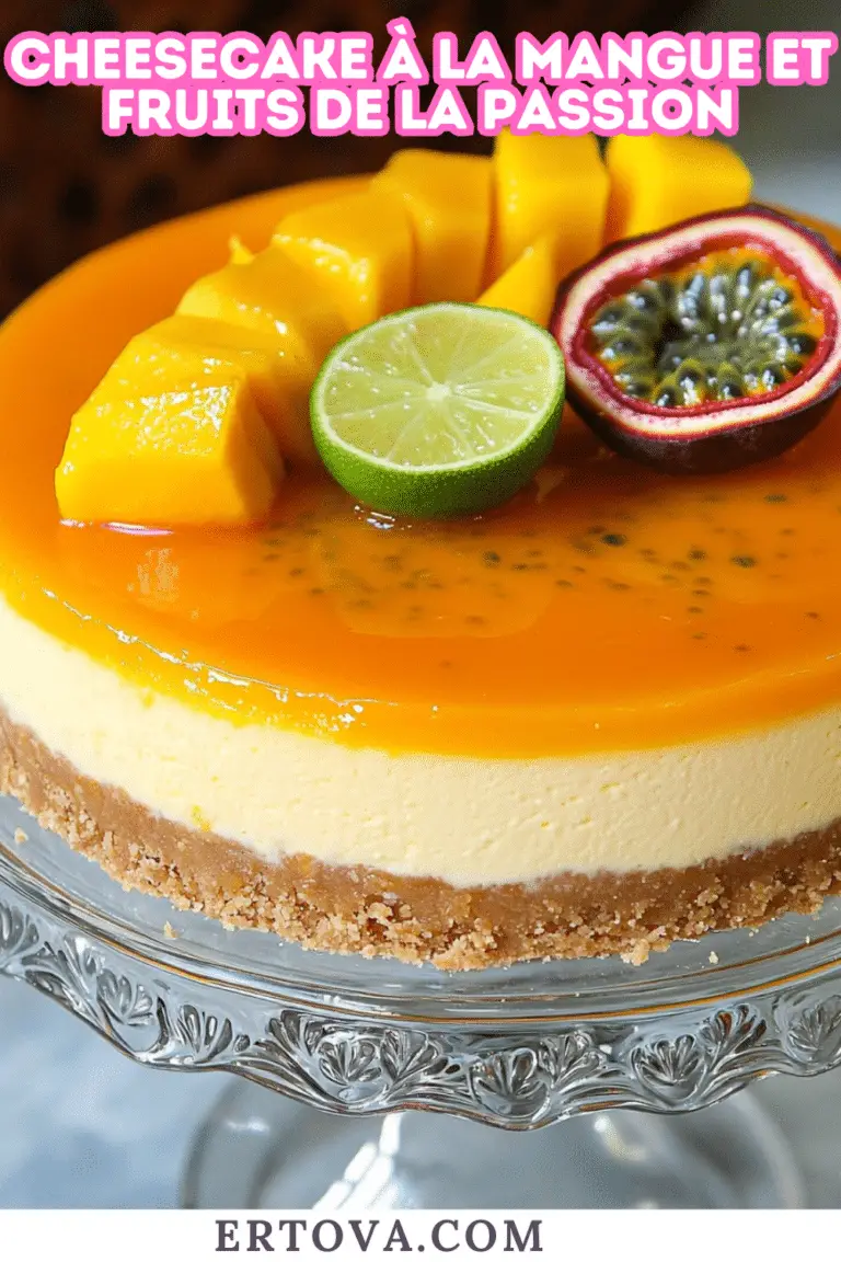 Cheesecake à la Mangue et Fruits de la Passion