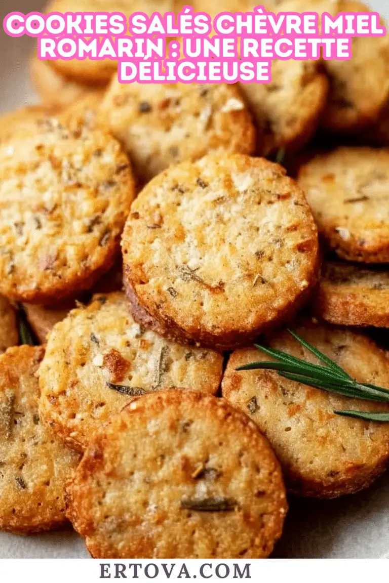 Cookies salés chèvre miel romarin : une recette délicieuse