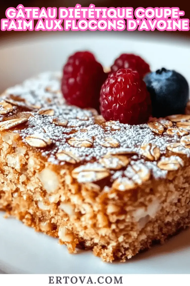 Gâteau Diététique Coupe-Faim aux Flocons d’Avoine