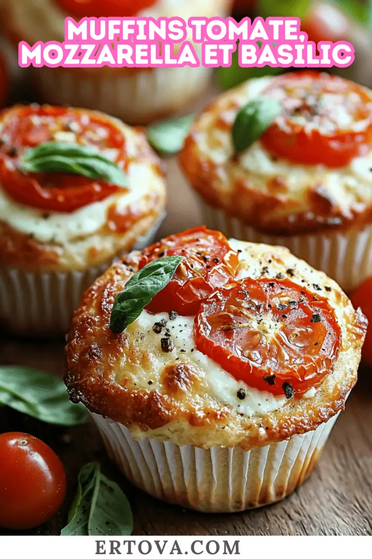 Muffins Tomate, Mozzarella et Basilic