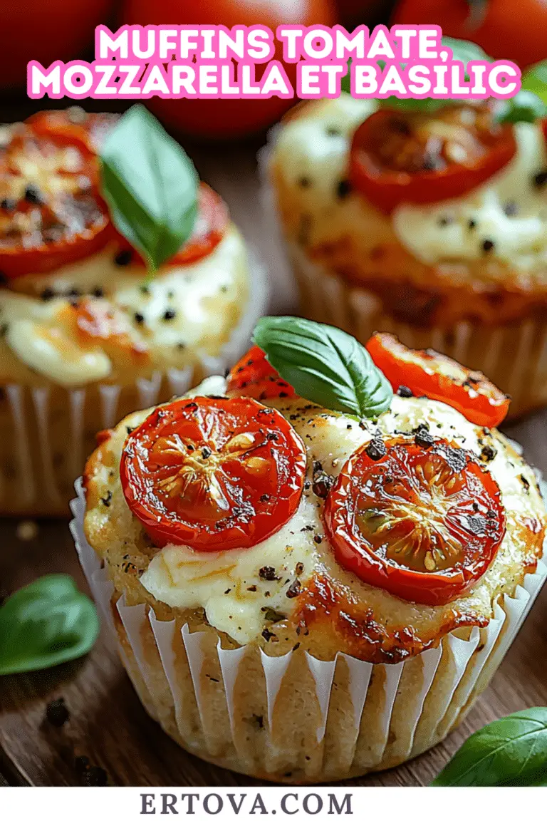 Muffins Tomate, Mozzarella et Basilic