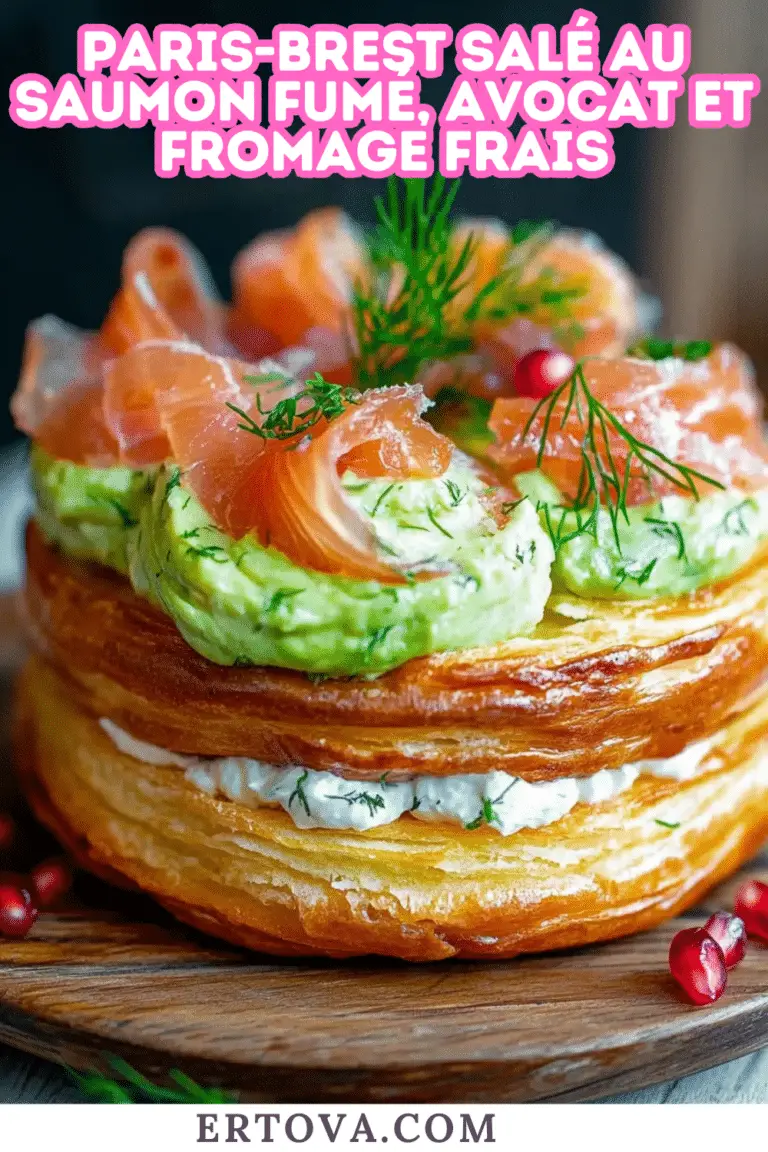Paris-Brest salé au saumon fumé, avocat et fromage frais