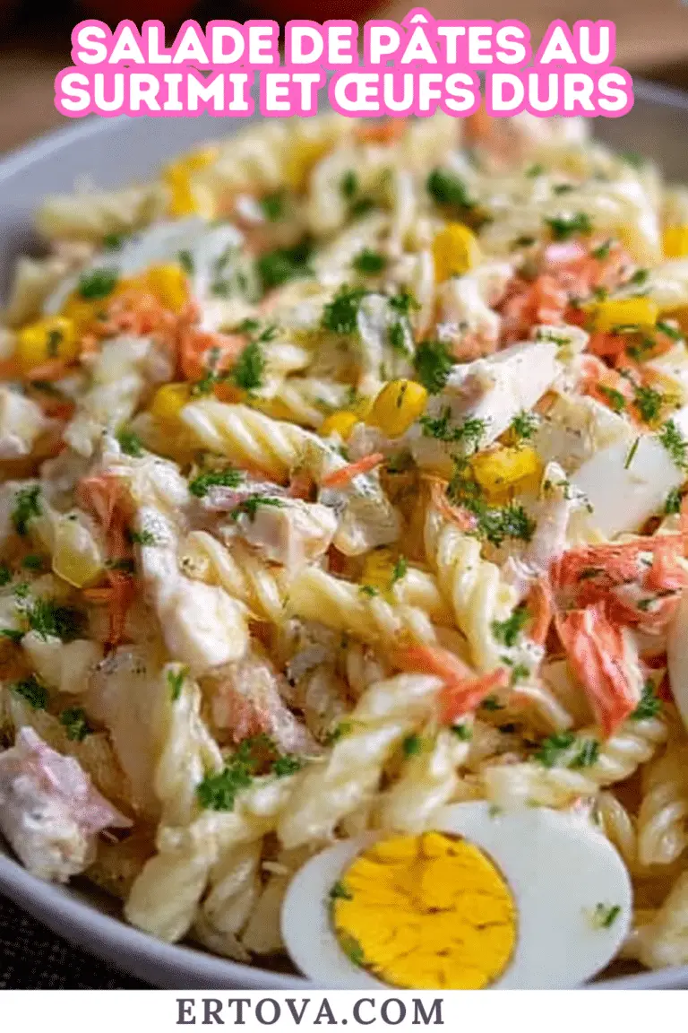Salade de Pâtes au Surimi et Œufs Durs